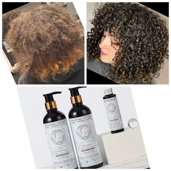 Organic hair set for extensions and natural hair. Individual purchase available - Picture 3 of 3